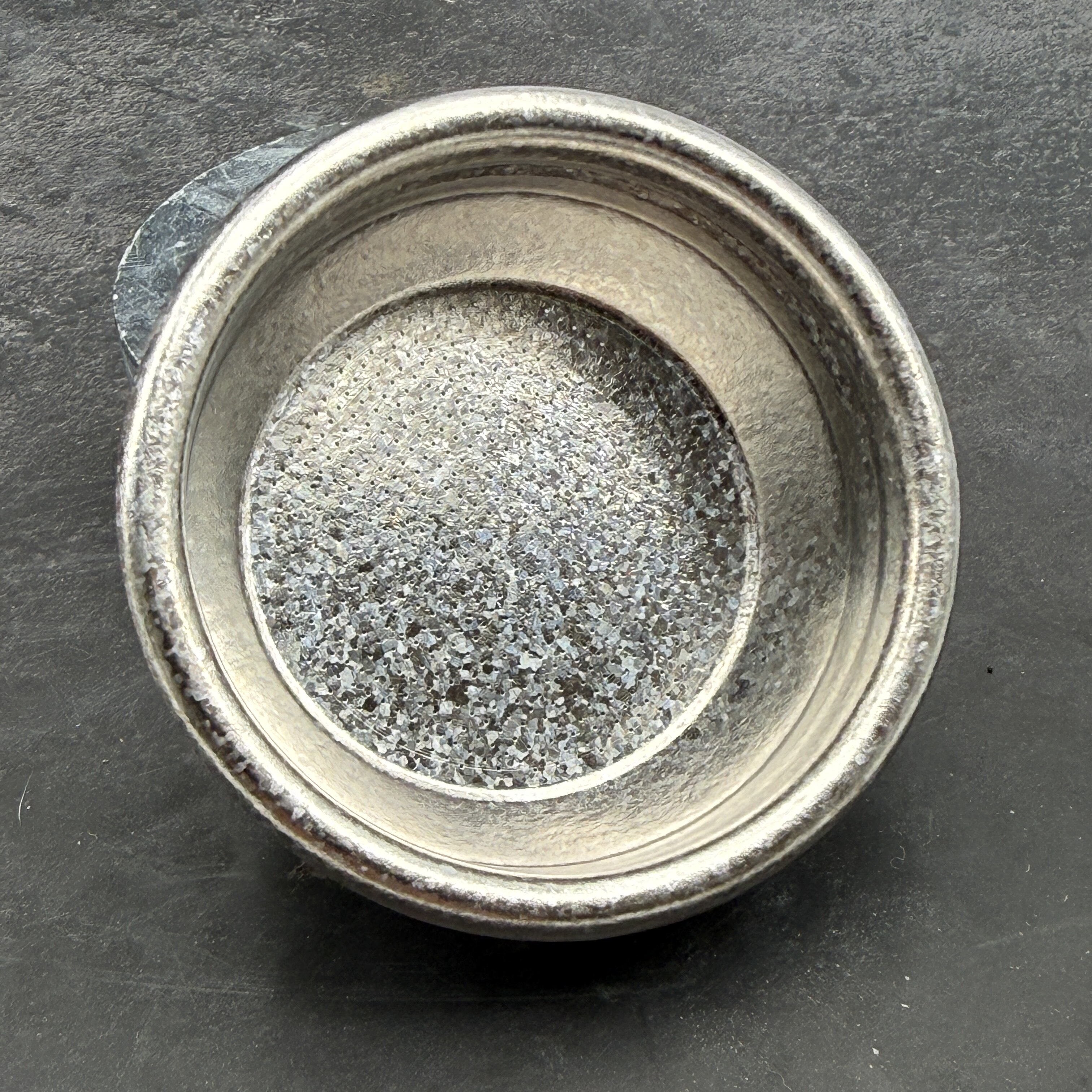 咖啡机58mm纯钛小冰花冲压粉碗有槽18g