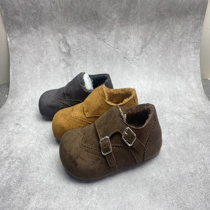 工厂25断码超纤秋冬新款女鞋厚底勃肯鞋圆头松糕底加棉包头女棉鞋