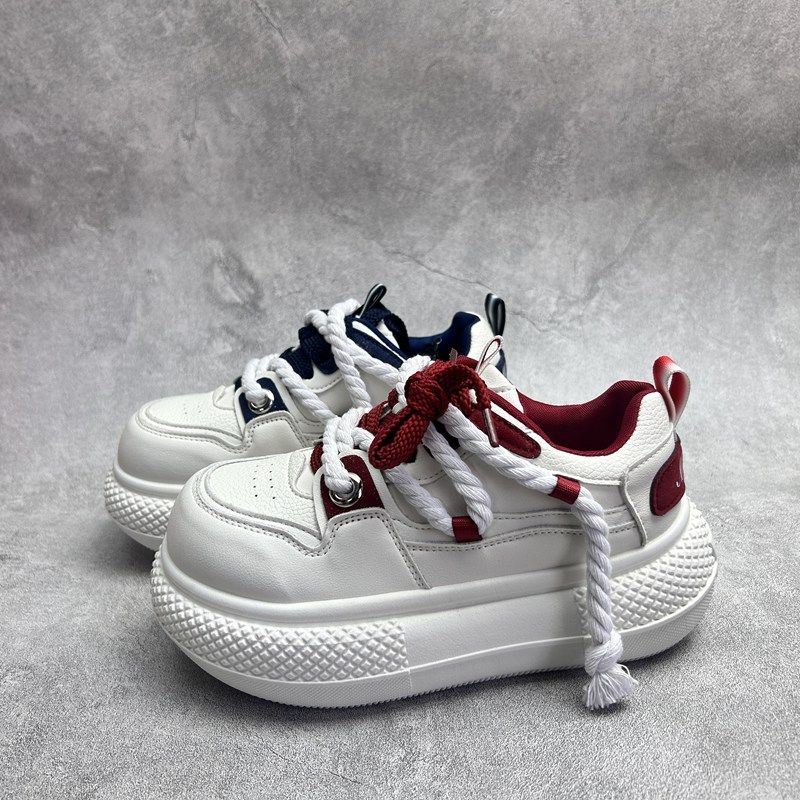 2026春季新款女鞋超纤厚底休闲深口系带舒适百搭软底透气女单鞋,女鞋,深口单鞋,淘宝优惠券,粉丝福利购,淘宝优惠卷