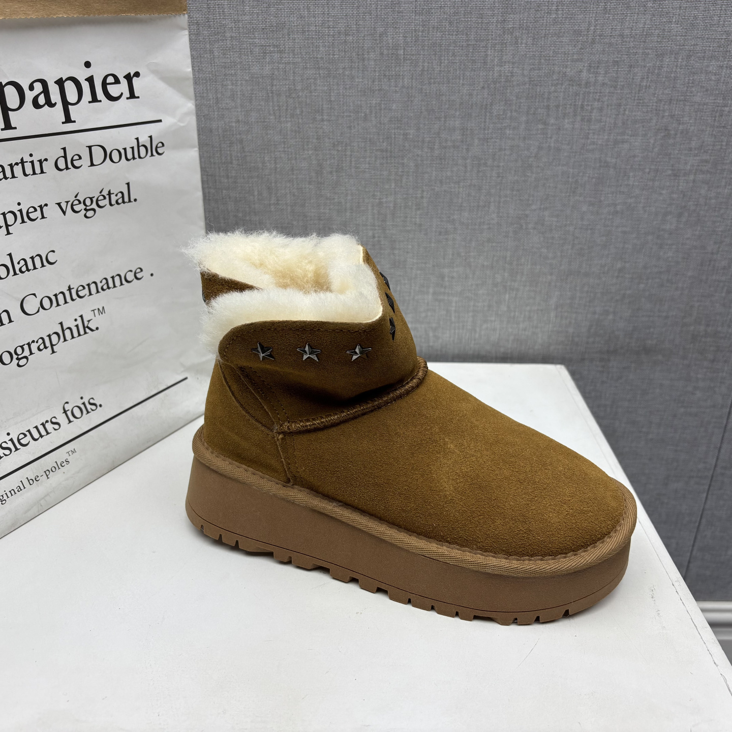 工厂2025处理冬款断码真皮女鞋雪地靴牛皮厚底套脚羊毛舒适女短靴