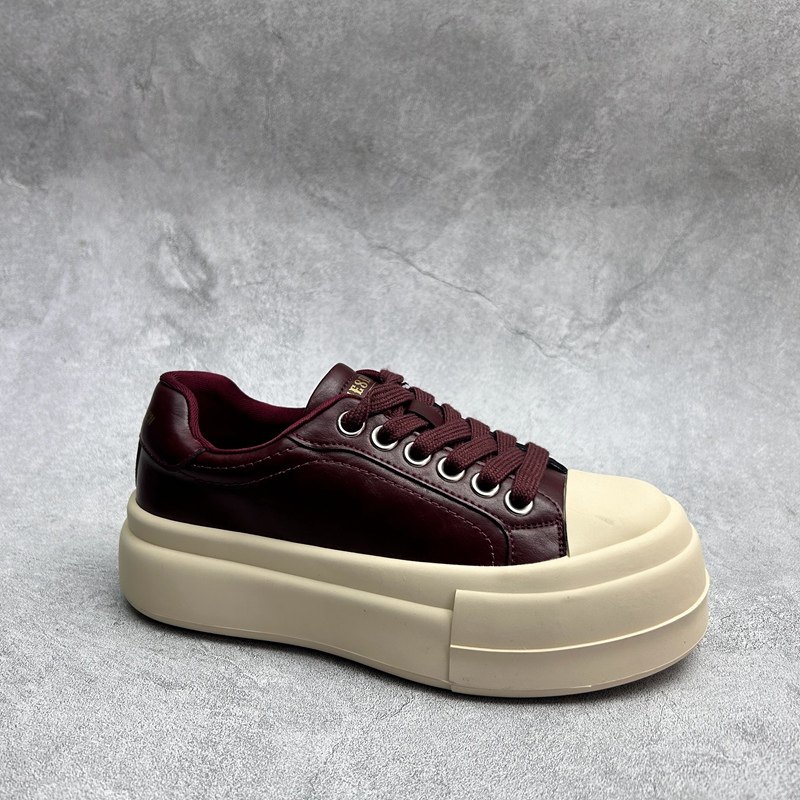 2026春季新款真皮新款女鞋厚底休闲深口时尚牛皮百搭系带女单鞋,女鞋,深口单鞋,淘宝优惠券,粉丝福利购,淘宝优惠卷