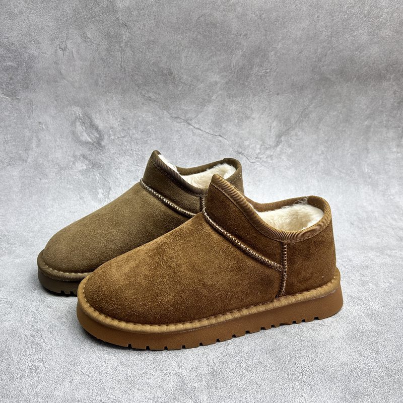 工厂2025秋冬断码绒面女鞋雪地靴厚底休闲舒适保暖时尚套脚短靴