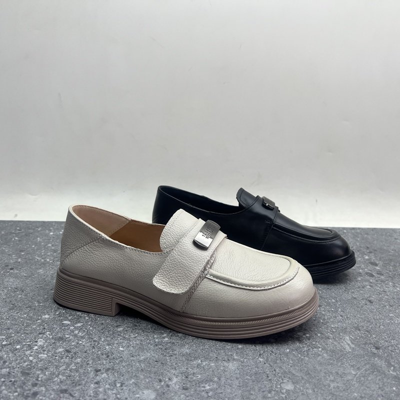 2025工厂春季断码真皮女鞋牛皮时尚乐福鞋休闲圆头平底浅口女单鞋,女鞋,浅口单鞋,淘宝优惠券,粉丝福利购,淘宝优惠卷