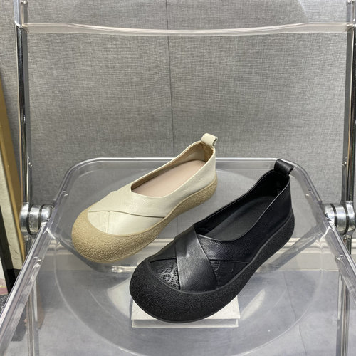 2026春季新款断码真皮女鞋平底休闲圆头浅口舒适套脚女单鞋工厂