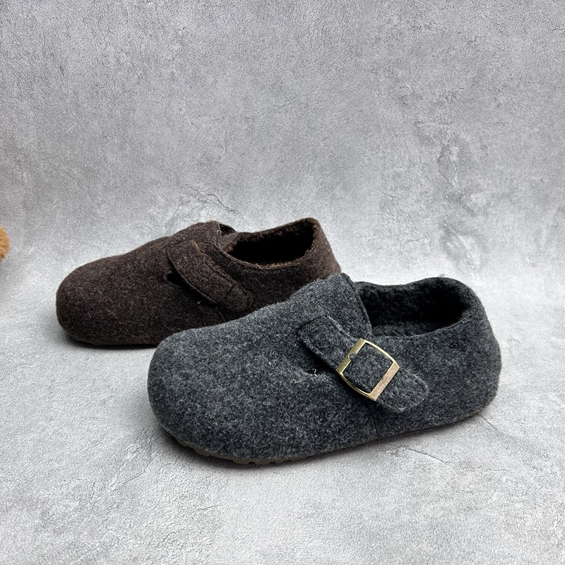 工厂25断码超纤秋季新款女鞋厚底勃肯鞋圆头内增高加棉套脚女棉鞋