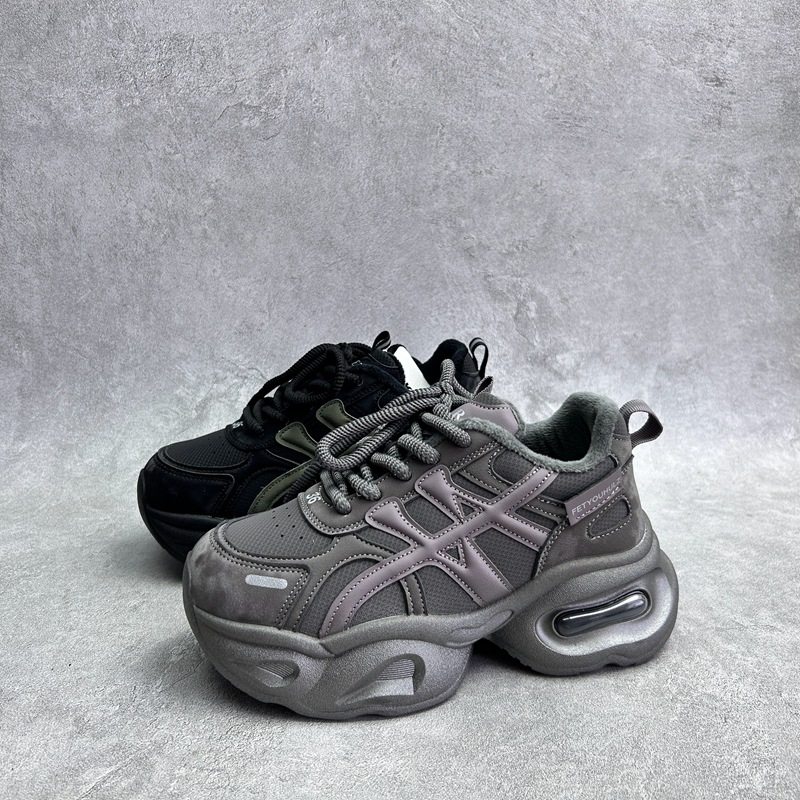 工厂断码pu运动鞋女2025秋季新款加绒老爹鞋系带厚底增高女板鞋,女鞋,时尚休闲鞋,淘宝优惠券,粉丝福利购,淘宝优惠卷