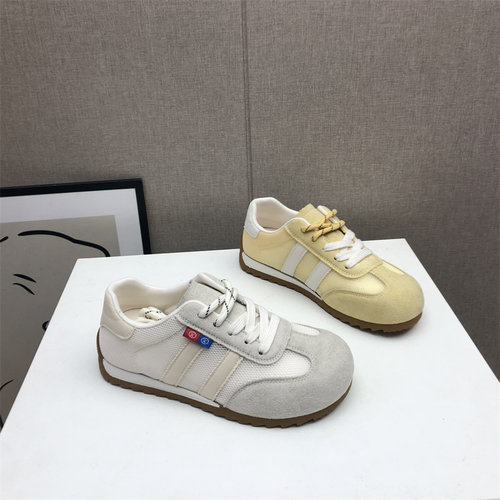 2026春季新款女鞋超纤网布休闲深口系带舒适百搭软底透气女单鞋
