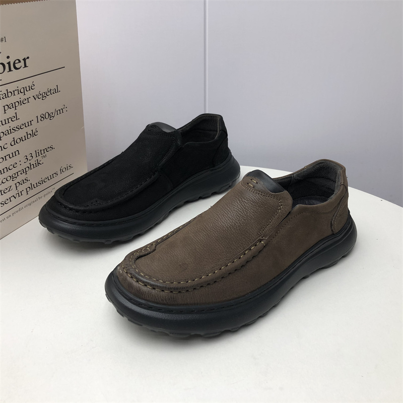 2024秋季断码牛皮男鞋平底