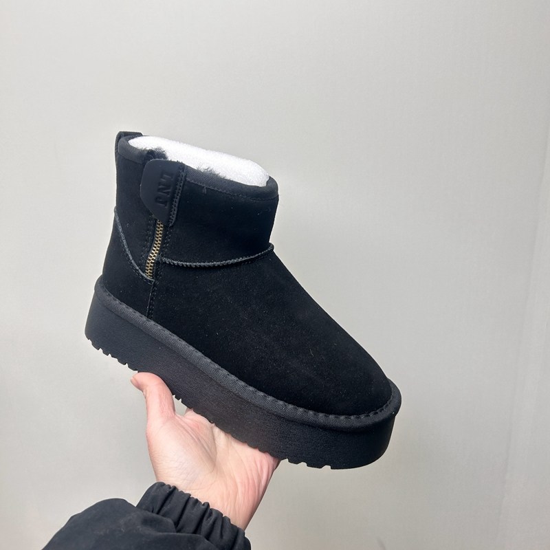 工厂2025处理冬款断码真皮女鞋雪地靴厚底套脚绒里舒适女短靴35,女鞋,时尚雪地靴,淘宝优惠券,粉丝福利购,淘宝优惠卷