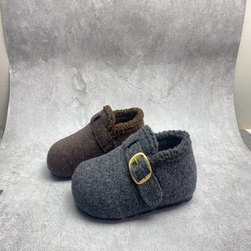 工厂2025秋冬断码绒布女鞋雪地靴厚底休闲舒适保暖勃肯鞋套脚短靴