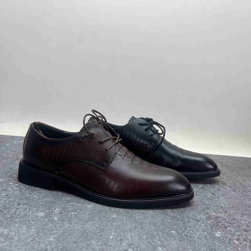 2025春季新款真皮男鞋低跟男单鞋