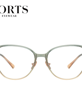 PORTS宝姿眼镜防蓝光女素颜镜框近视透明眼镜架大脸显瘦POF24208