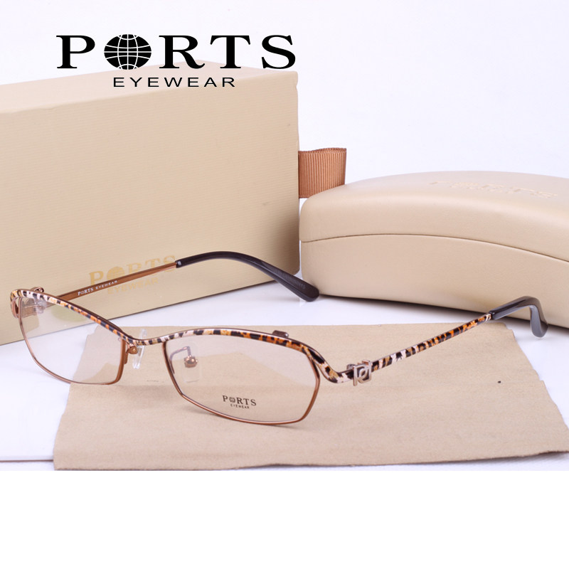 PORTS宝姿眼镜架烤瓷合金半框时尚小框女镜框配度数镜片POF01915