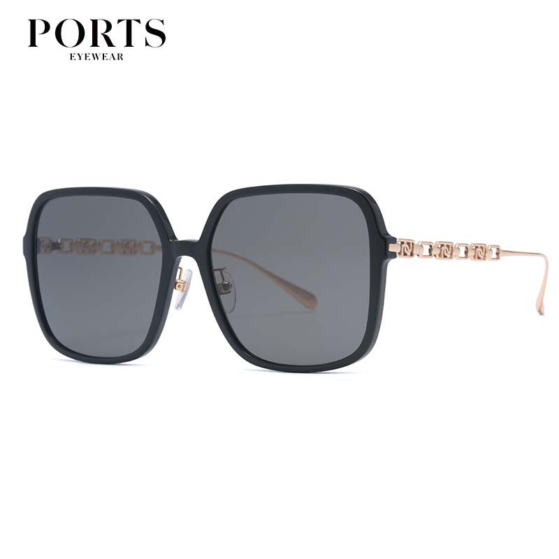 24款PORTS宝姿太阳眼镜个性时尚大框女款方框显瘦脸墨镜 PSF24305