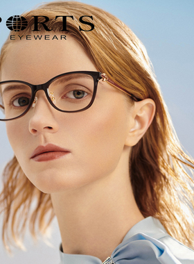 23新款PORTS宝姿眼镜框女大脸显瘦全框板材复古文艺镜架POF14903
