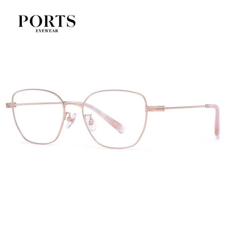 PORTS宝姿时尚镜框近视眼镜架舒适钛架轻高级感女款全框 POF22448