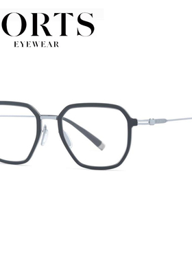 PORTS宝姿眼镜框男近视镜架纯钛商务简约超轻全框可配镜POM62506