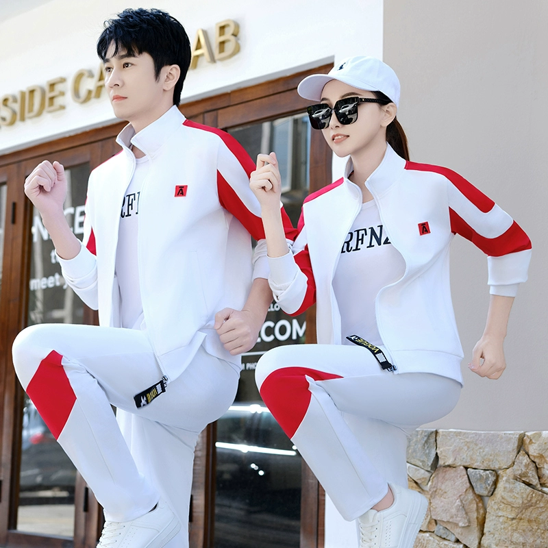 2025春秋新款男女同款运动套装休闲中青年户外跑步速干卫衣三件套