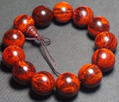 印度小叶紫檀老料火焰纹高密度满金星手串老料1.8 13佛珠18mmA