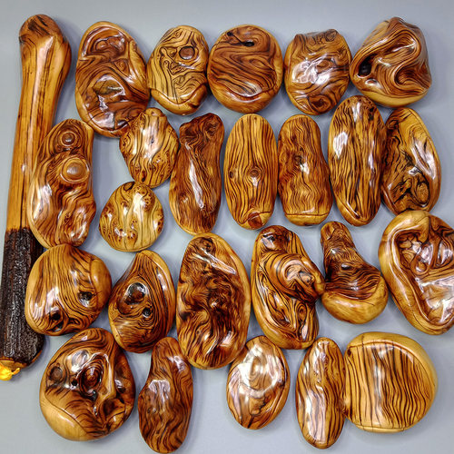 真太行崖柏高崖陈化料天然虎皮纹