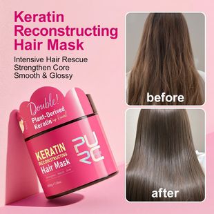 Keratin hair mask prevents breakage, repairs dryness, frizz,