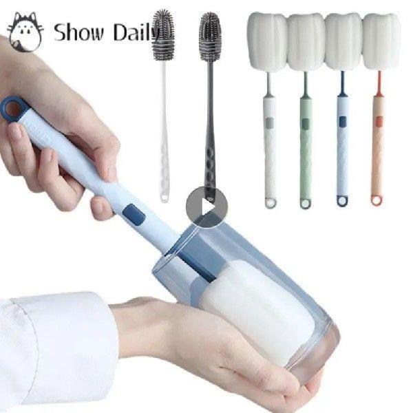 Cup Cleaning Brush Long Handle Bottle Cleaning Sponge Milk