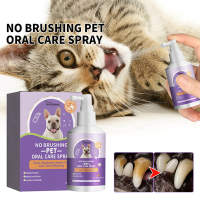 Dog and Cat Teeth Cleaning Spray Cleaning Dental Stains Pet