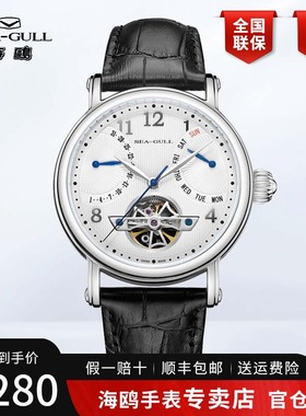 正品海鸥表男士镂空飞轮夜光机械手表男表819.317全自动819.316潮