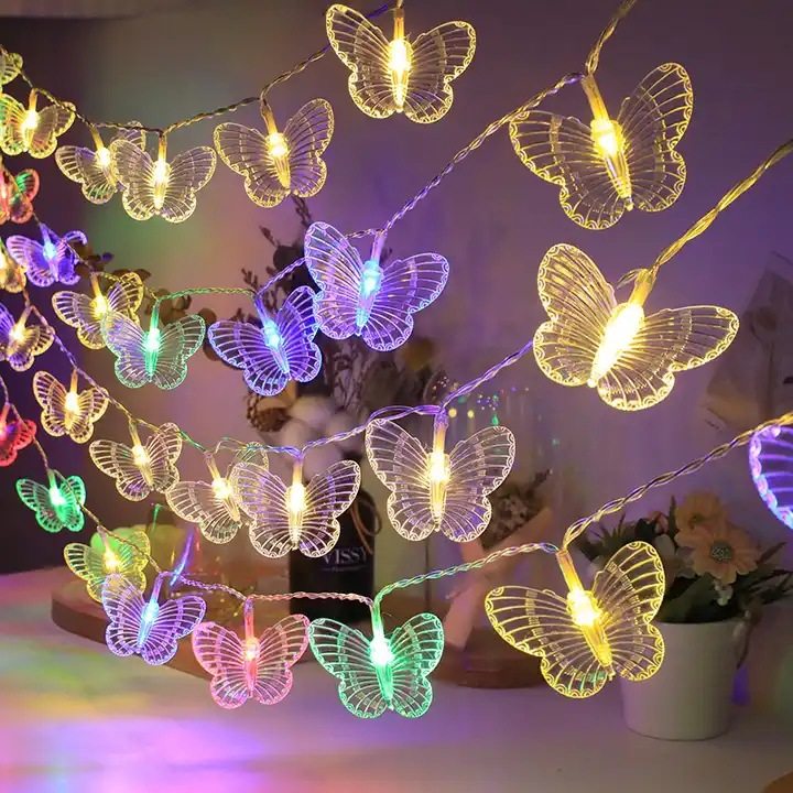 led蝴蝶灯庭院ins房间装饰氛围灯