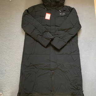 李宁正品男款大码长款羽绒服黑色加肥加大5X6X7X8X保暖连帽高个