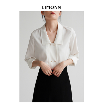 LIMONN通勤百搭长袖衬衫女