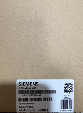 西门子变频器V20 6SL3210-5BE31-8UV0 1议价