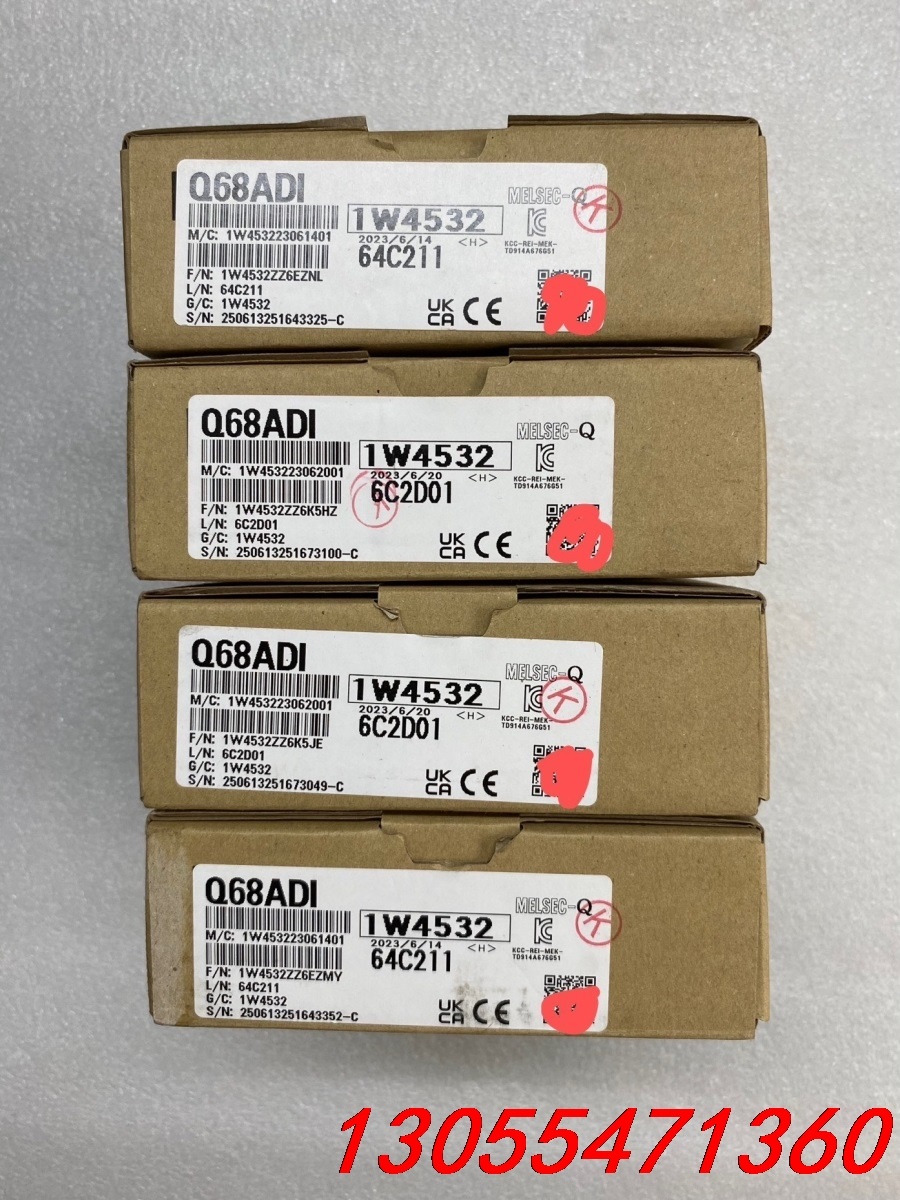 议价三菱模拟量输入模块，型号Q68ADI，包全新原装，盒码一致，