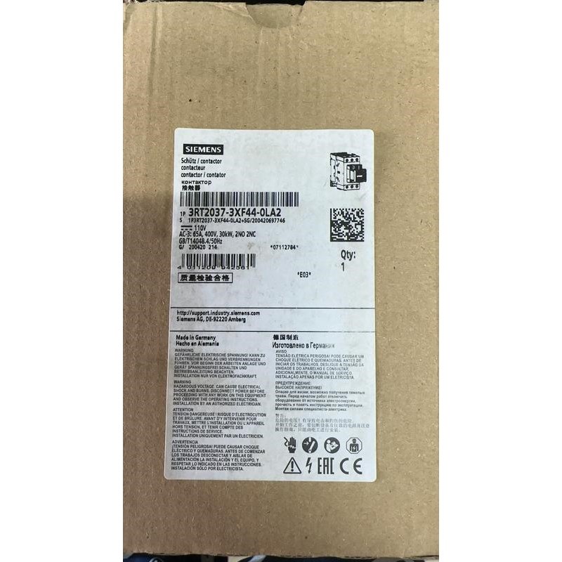 西门子铁路专用接触器 3RT2037-3XF44-0LA2议价