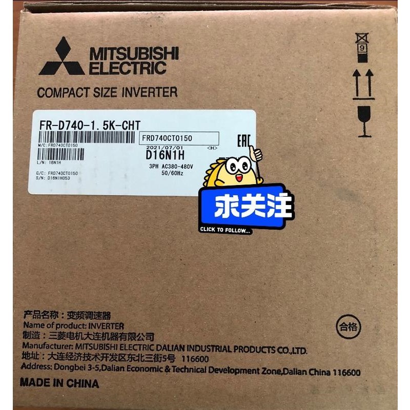 三菱变频器FR-D740-1.5K-CHT全新原装正品议价
