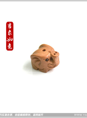 天然正品手工雕刻桃木大象吉象