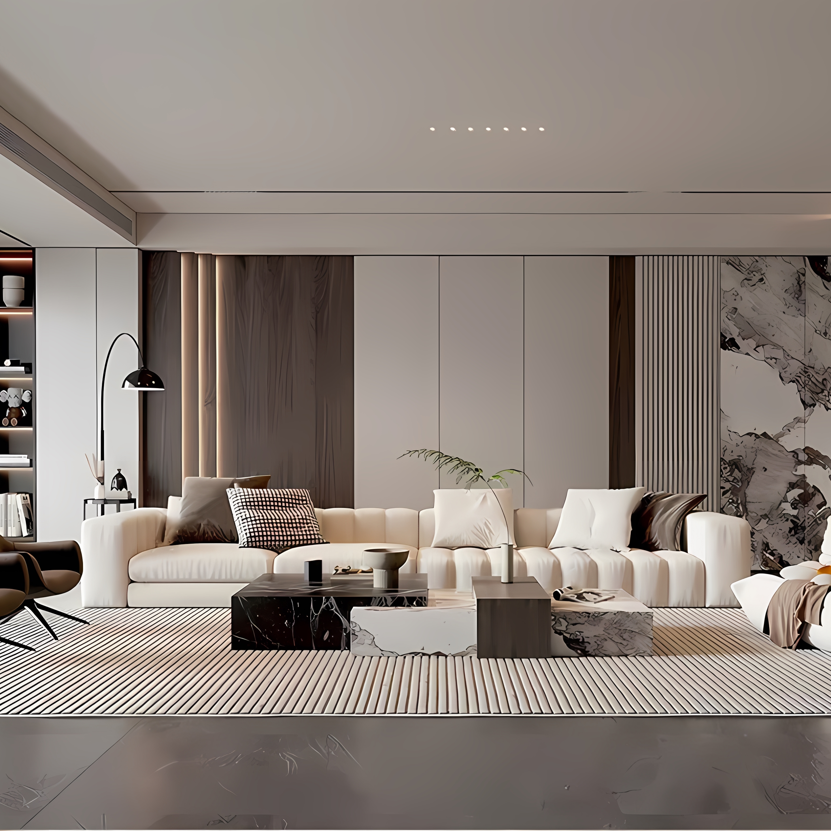 现代意式客厅装修设计效果图设计制作室内设计师室内设计师服务费