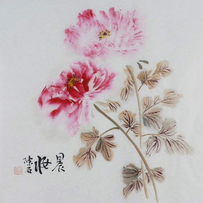 国画花鸟纯手绘字画装饰画陈石三尺斗方梅兰竹菊牡丹荷花白菜GG
