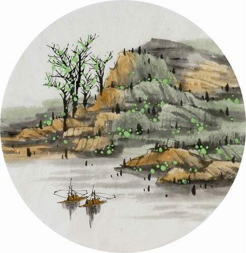 山水画客厅装饰画手绘国画字画