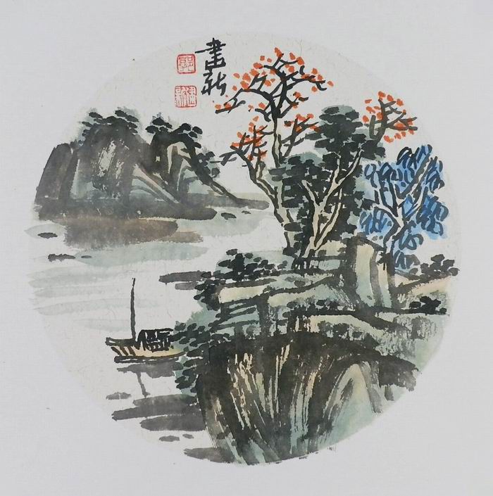 名人字画书画手绘客厅装饰画新品I042616郭建新国画山水画小品