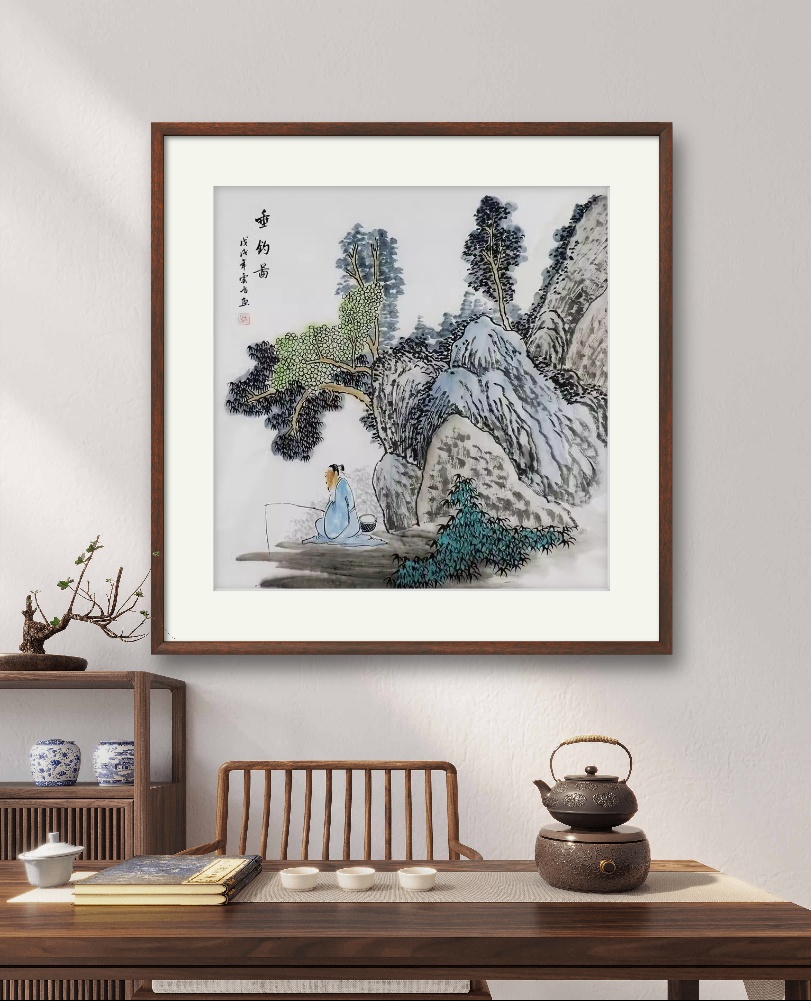 山水画客厅挂画手绘国画字画办公室走廊装饰画刘云方四尺斗方GG