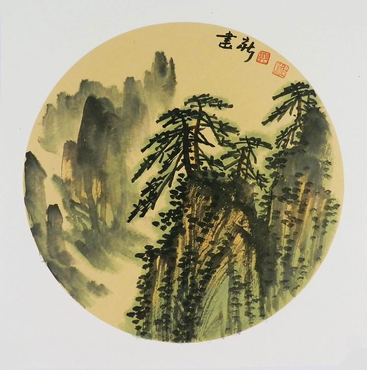 山水画国画装饰画手绘字画客厅办公室包邮郭建新风景画小品GG