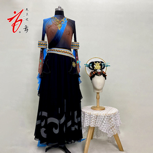 石迹龟兹舞蹈服演出服龙飞凤舞定制