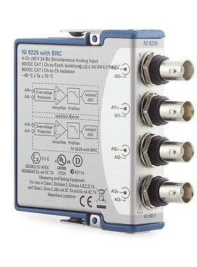 美国NI 9229BNC连接 780180-01 4通道 24位模拟输入模块 技术支持