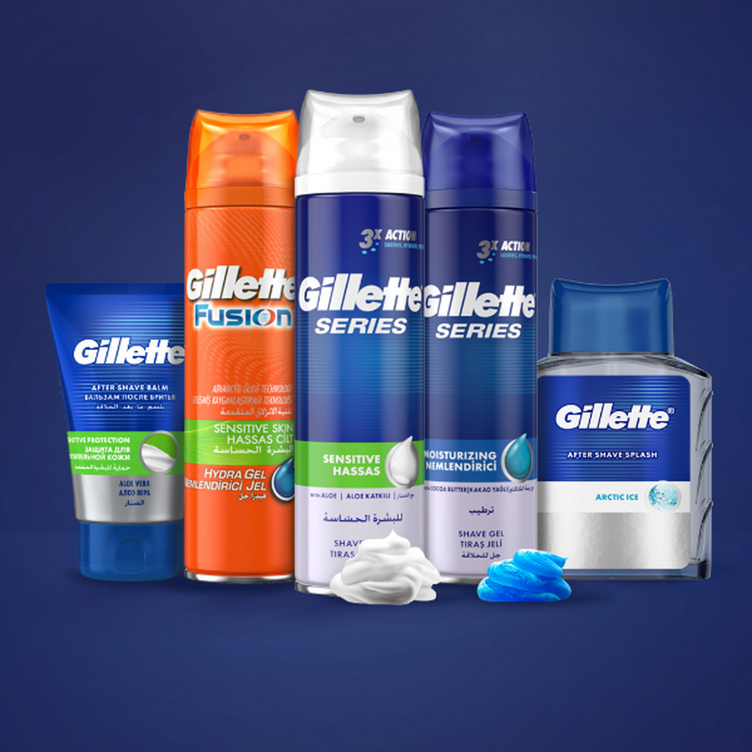 须后润肤剃须啫喱吉列Gillette