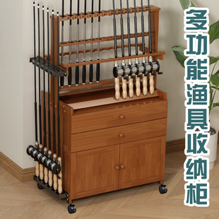 渔具置物架鱼竿收纳柜展示架鱼杆放置架海杆收纳架路亚竿架鱼竿架