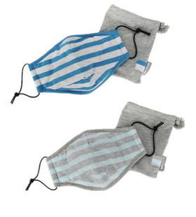 台湾以旺YVONNE条纹口罩 保暖 防风雾霾 银纤维 防尘防紫外线现货