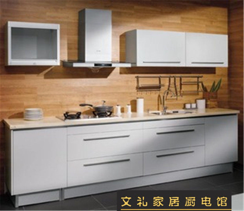 厂家直销 青岛美丽华整体橱柜订做定做 定制 色丽石台面烤漆门板