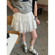 蓬蓬裙设计感短款 Halo 新款 芭蕾风白色蛋糕裙女夏季 a字半身裙 Luu