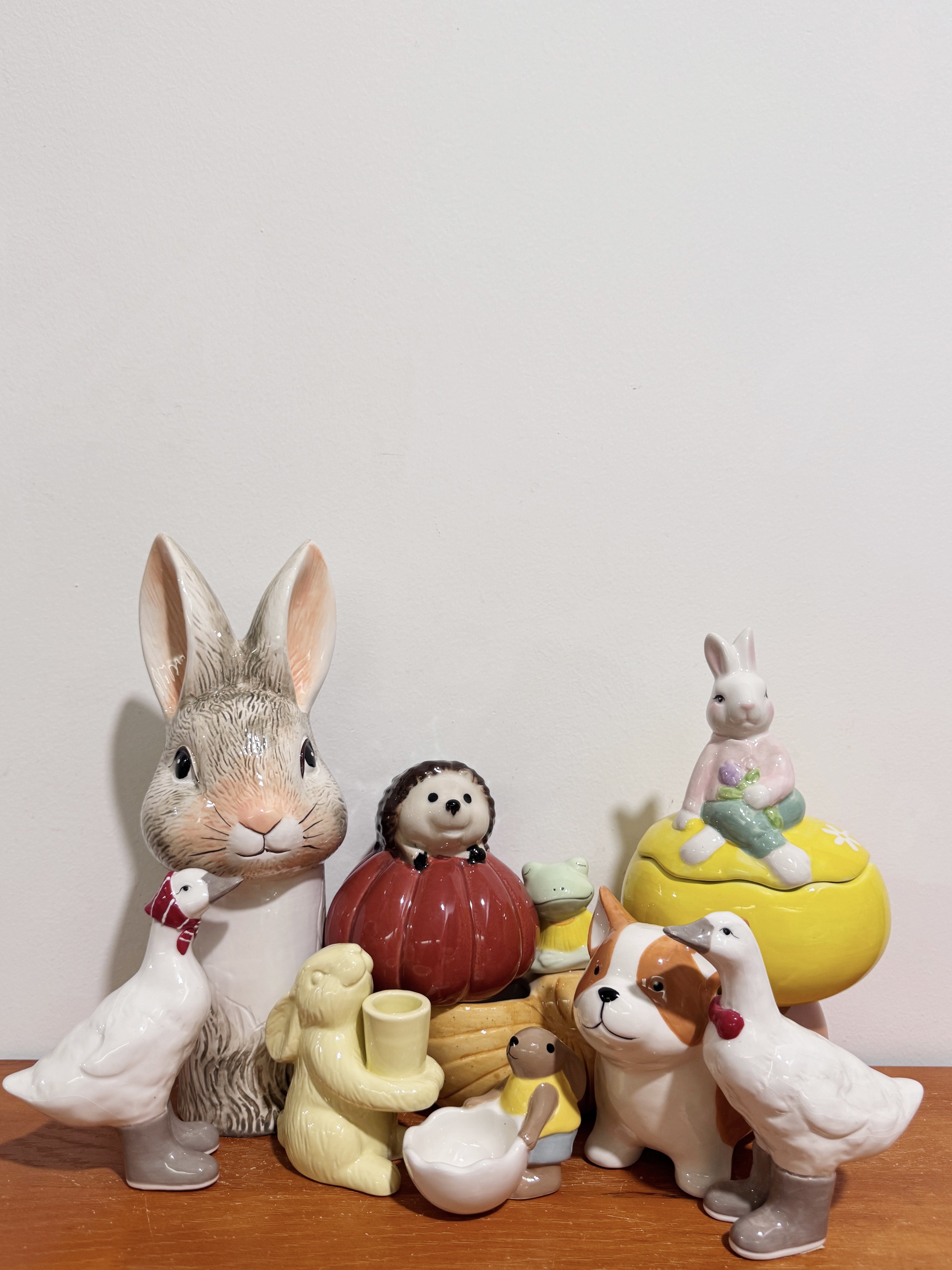 外贸孤品 手绘 动物系列花盆、花瓶、烛台、储物罐、摆件  蛋托